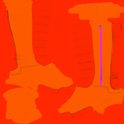 A material map for a set of boots.